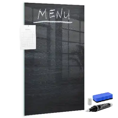 Magnetic dry erase board menu board