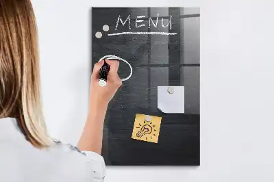 Magnetic dry erase board menu board