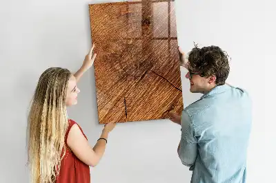 Magnetic dry erase board with a warm wood finish