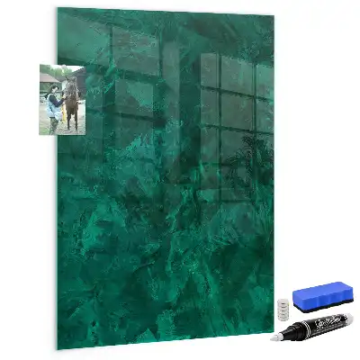 Magnetic dry erase board emerald block