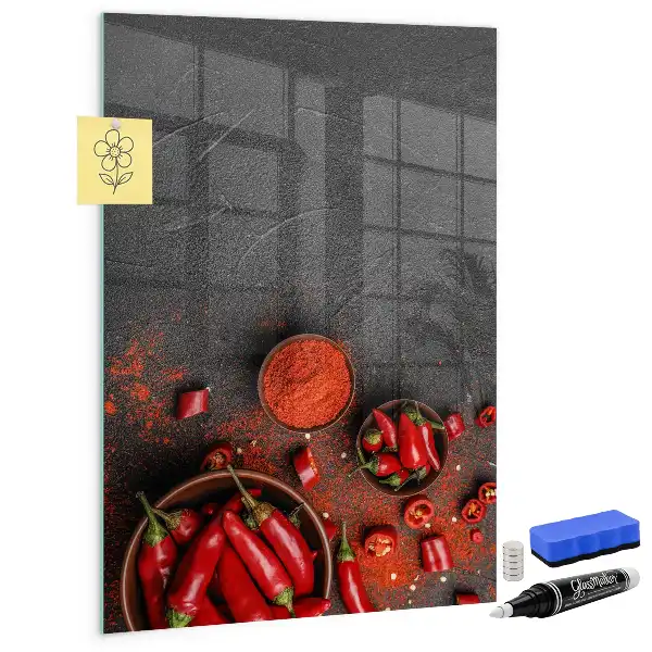 Magnetic dry erase board ground paprika
