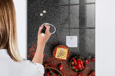 Magnetic dry erase board ground paprika