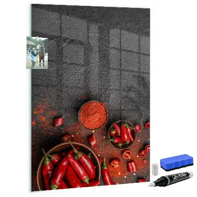 Magnetic dry erase board ground paprika