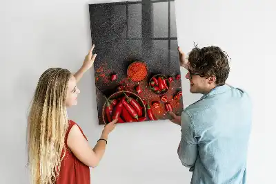 Magnetic dry erase board ground paprika