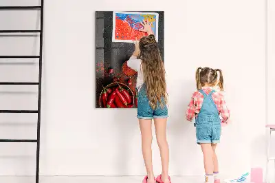 Magnetic dry erase board ground paprika