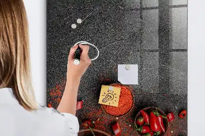 Magnetic dry erase board ground paprika
