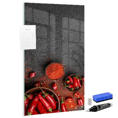 Magnetic dry erase board ground paprika