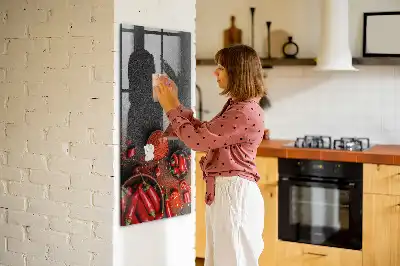 Magnetic dry erase board ground paprika