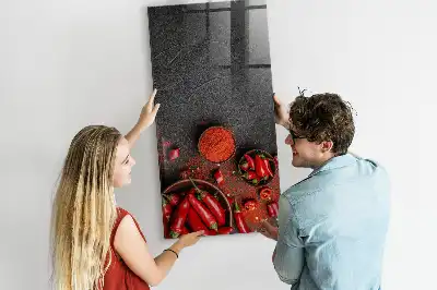 Magnetic dry erase board ground paprika