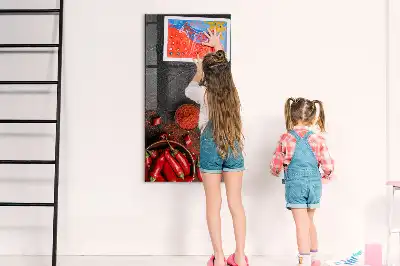 Magnetic dry erase board ground paprika