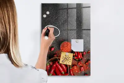Magnetic dry erase board ground paprika