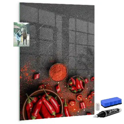 Magnetic dry erase board ground paprika