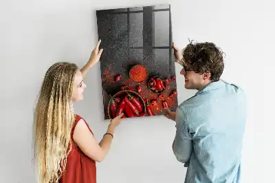 Magnetic dry erase board ground paprika
