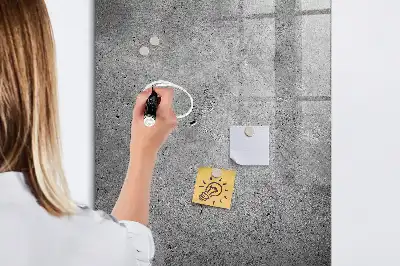 Dry erase magnetic board concrete finish