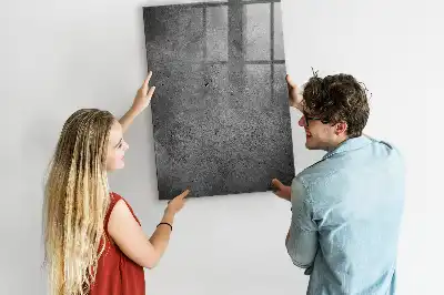 Dry erase magnetic board concrete finish