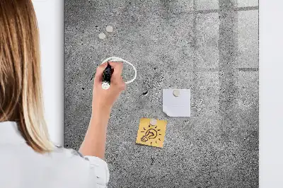 Dry erase magnetic board concrete finish