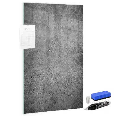 Dry erase magnetic board concrete finish