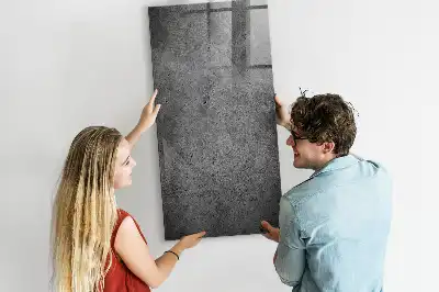 Dry erase magnetic board concrete finish