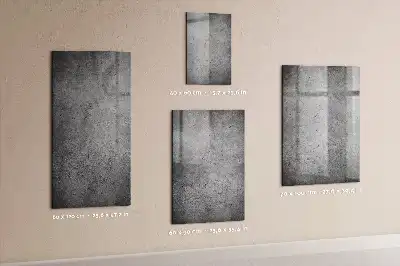 Dry erase magnetic board concrete finish