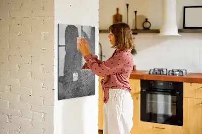 Dry erase magnetic board concrete finish