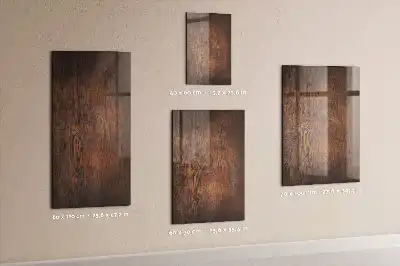 Magnetic dry erase board in dark wood