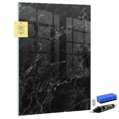 Magnetic dry erase board dark marble