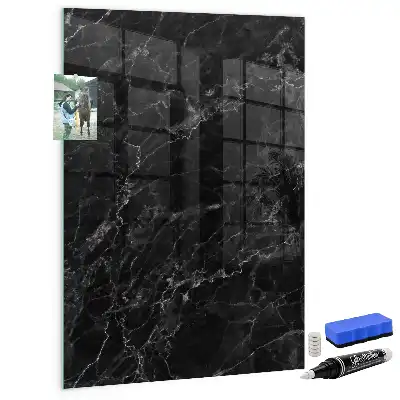 Magnetic dry erase board dark marble
