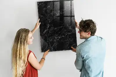 Magnetic dry erase board dark marble