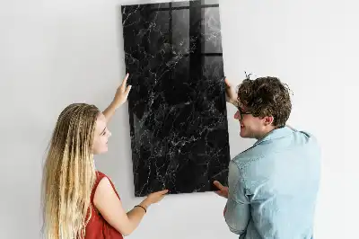 Magnetic dry erase board dark marble