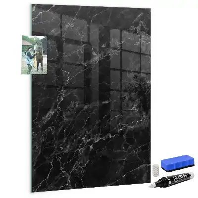 Magnetic dry erase board dark marble
