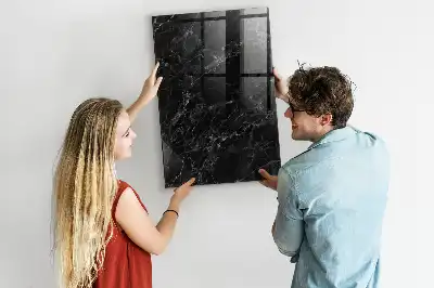 Magnetic dry erase board dark marble