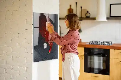 Dry erase magnetic board with ground paprika