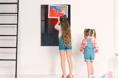 Dry erase magnetic board with ground paprika