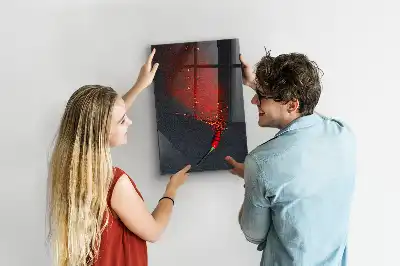 Dry erase magnetic board with ground paprika