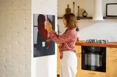 Dry erase magnetic board with ground paprika