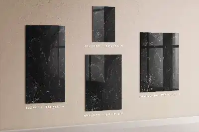 Magnetic dry erase board in dark marble
