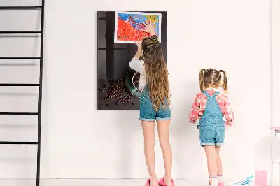 Magnetic dry erase board with coffee bean design