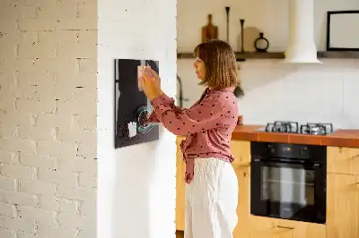 Magnetic dry erase board with coffee bean design