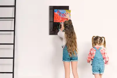 Magnetic dry erase board with coffee bean design