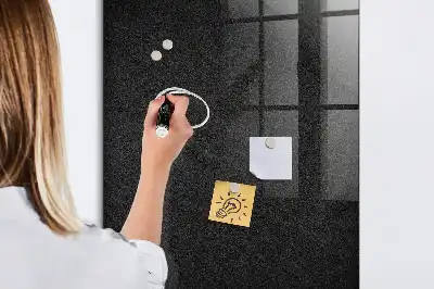 Magnetic dry erase board in dark rock