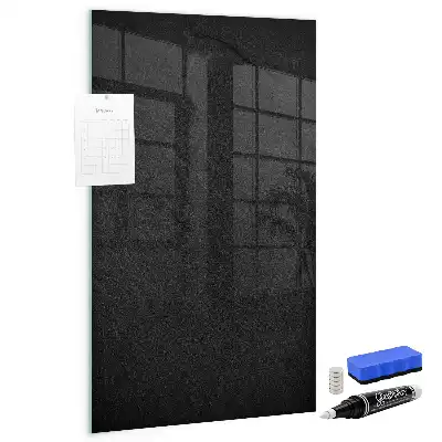 Magnetic dry erase board in dark rock