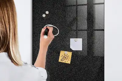 Magnetic dry erase board in dark rock