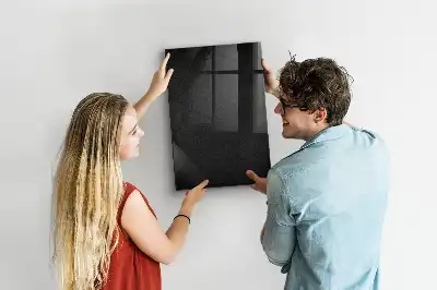 Magnetic dry erase board in dark rock