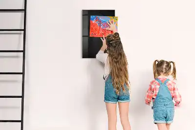 Magnetic dry erase board in dark rock