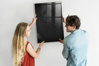 Magnetic dry erase board in dark rock