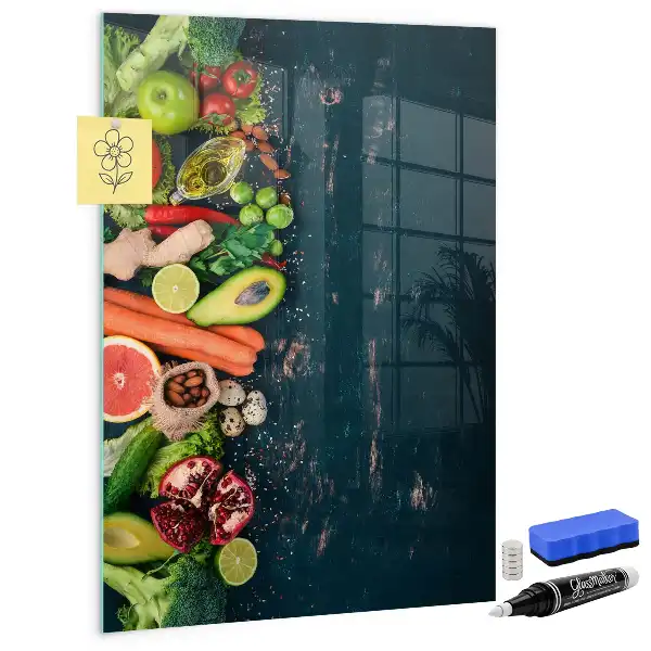 Magnetic dry erase board vegan table version