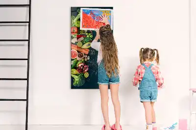 Magnetic dry erase board vegan table version
