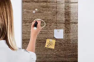 Magnetic dry erase board with a wood frame