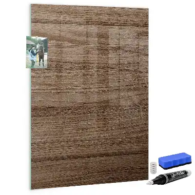 Magnetic dry erase board with a wood frame