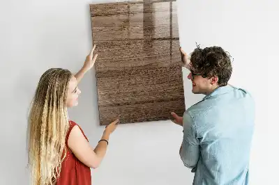 Magnetic dry erase board with a wood frame